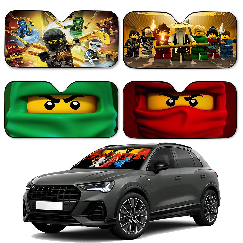 Car Care - Cute-E-nInjagoS-Cartoon Stylish And Trendy Windshield Sunshade,