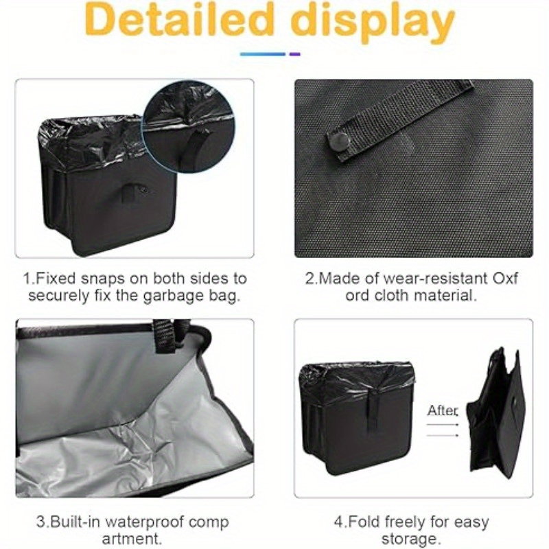 Multifuntional Waterproof Fold - Waterproof Car Trash Can With Lid 评论和价格