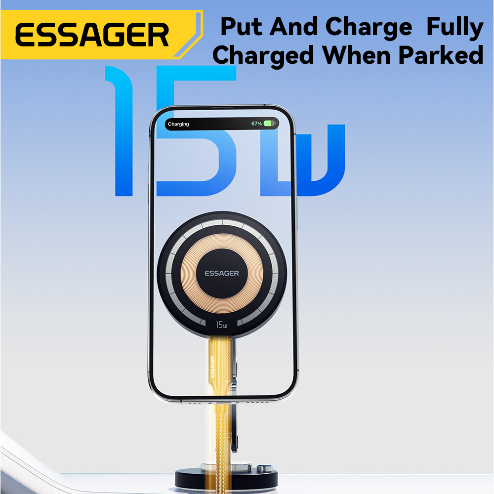 Essager Magnetic Wireless Char - Wireless Car Charger Mount Fast Charging 评论和价格